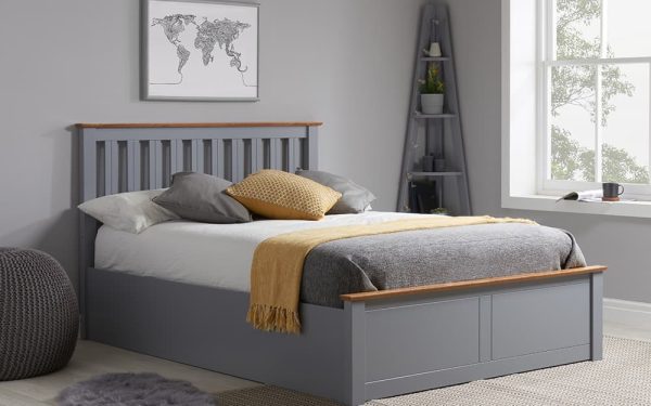 Birlea Phoenix Wooden Ottoman Bed Frame Single Grey | Bed Sava