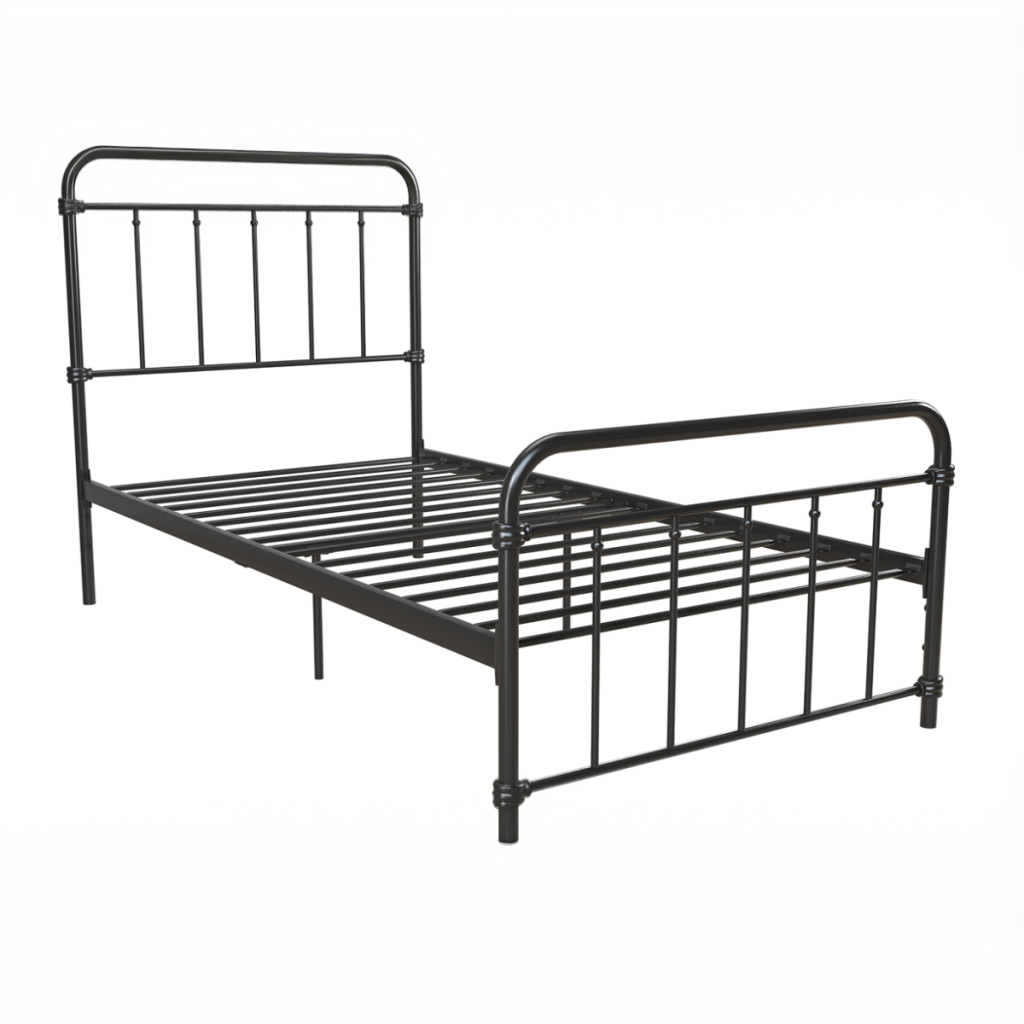 Dorel Wallace Metal Bed Frame-Black -Single