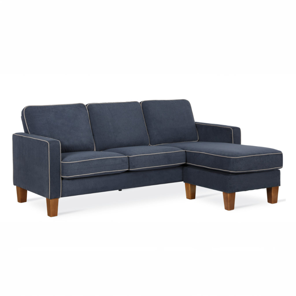 Dorel Bowen Corner Sofa-Blue/Beige