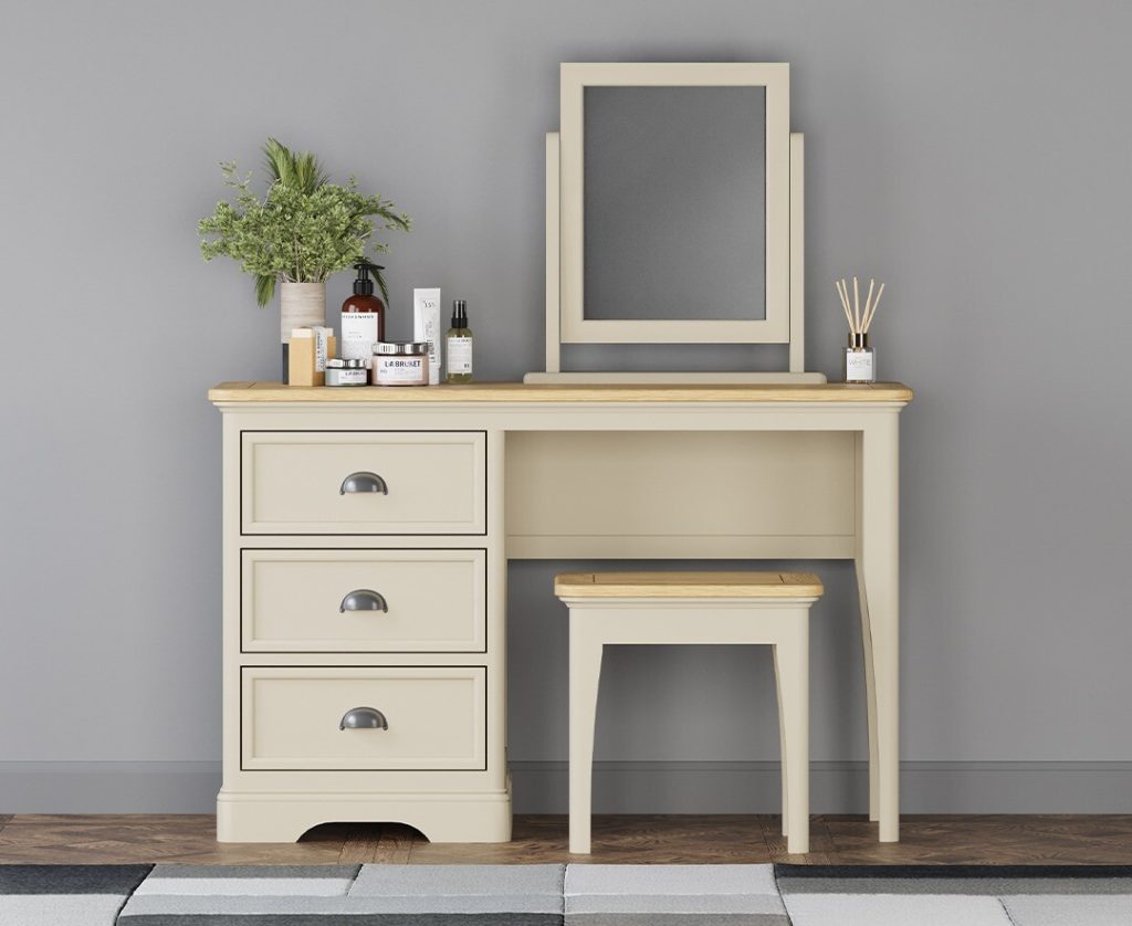 Madley Oak and Cream Painted Dressing Table Set
