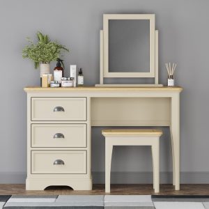 Madley Oak and Cream Painted Dressing Table Set | Bed Sava