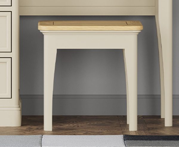 Madley Oak and Cream Painted Dressing table Stool | Bed Sava