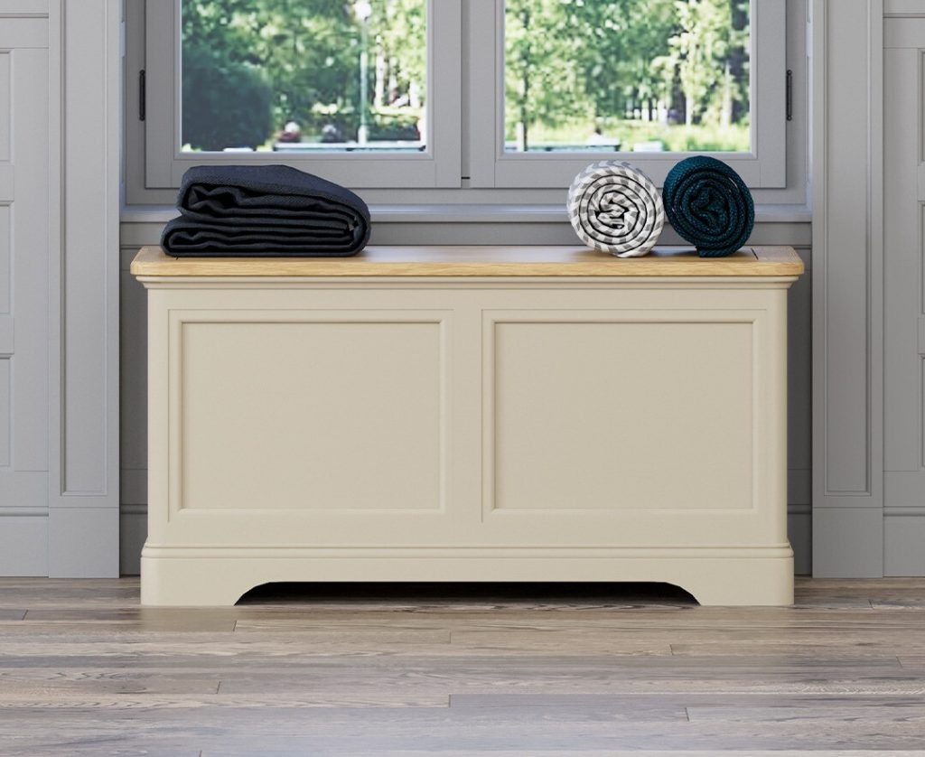 Madley Oak and Cream Painted Blanket Box