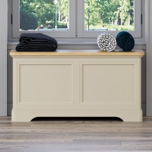 Madley Oak and Cream Painted Blanket Box | Bed Sava