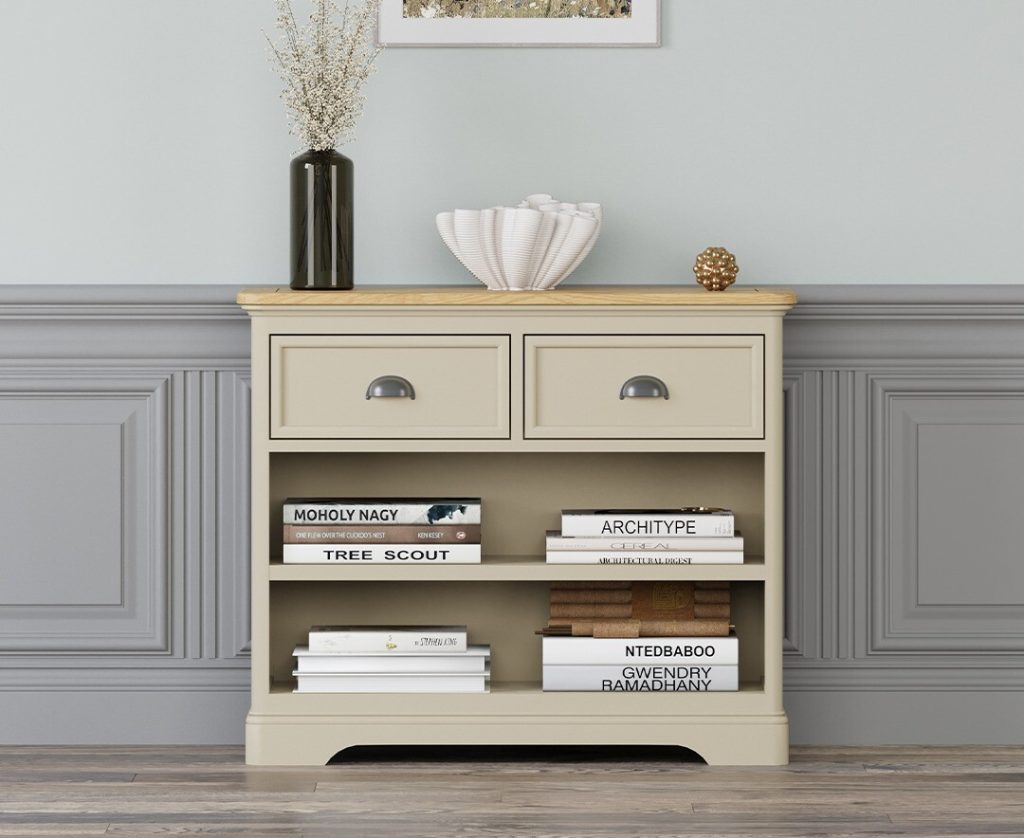 Madley Oak and Cream Painted Storage Console Table