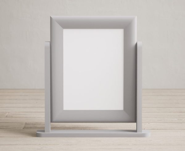 Light Grey Painted Dressing Table Mirror | Bed Sava