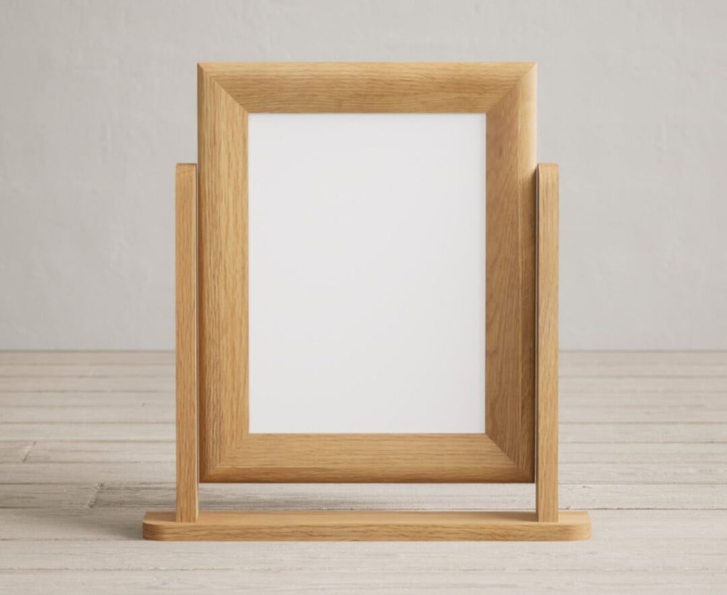 Natural Solid Oak Dressing Table Mirror