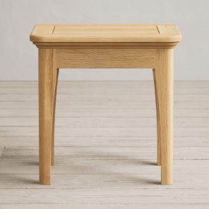 Cambridge Solid Oak Dressing Stool | Bed Sava