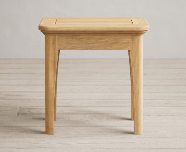 Cambridge Solid Oak Dressing Stool | Bed Sava