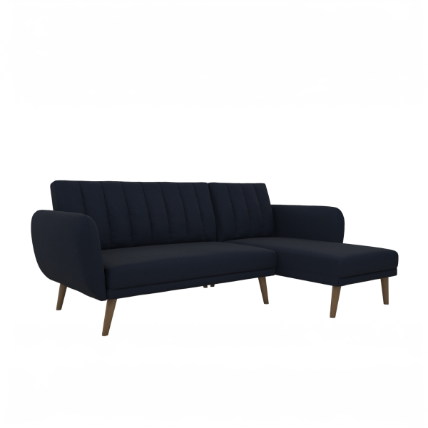 Dorel Brittany Sectional Sofa Bed Navy Blue | Bed Sava