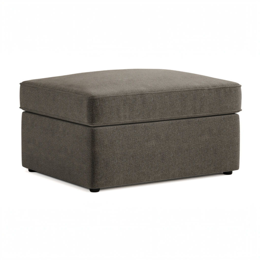 Jay Be® Footstool Bed Brushed Twill Pewter | Bed Sava
