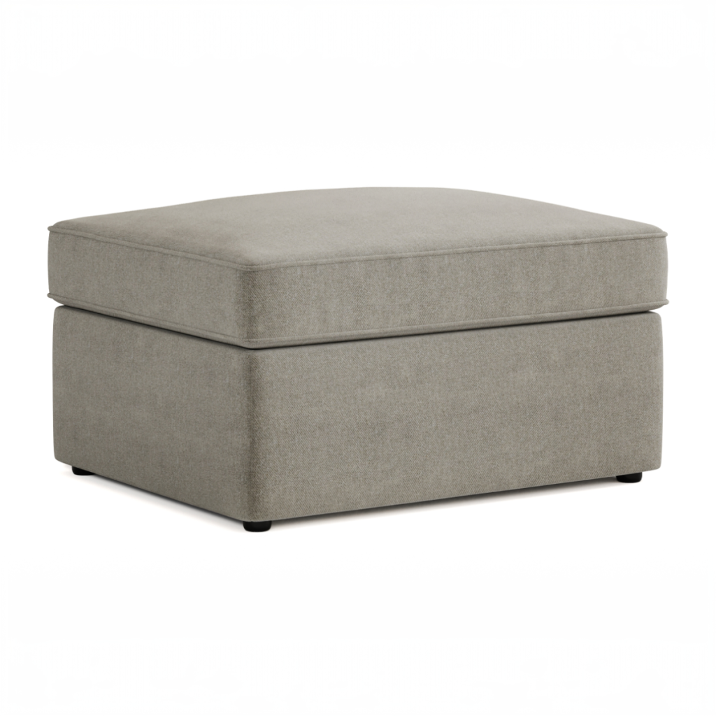 Jay Be® Footstool Bed Brushed Twill Smoke | Bed Sava