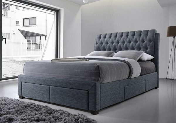 Artisan 4 drawer fabric bed frame  Kingsize | Bed Sava