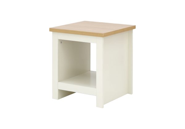 GFW Lancaster Side Table With Shelf  Cream | Bed Sava