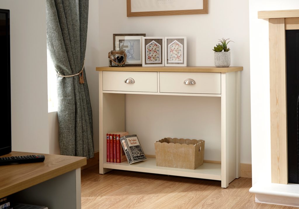 GFW Lancaster Console Hall Table-Cream