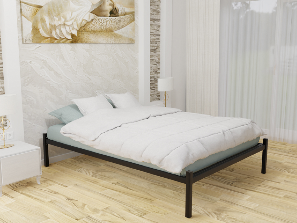 Wholesale Beds Callum Wrought Iron Bed Frame-Black -SuperKing