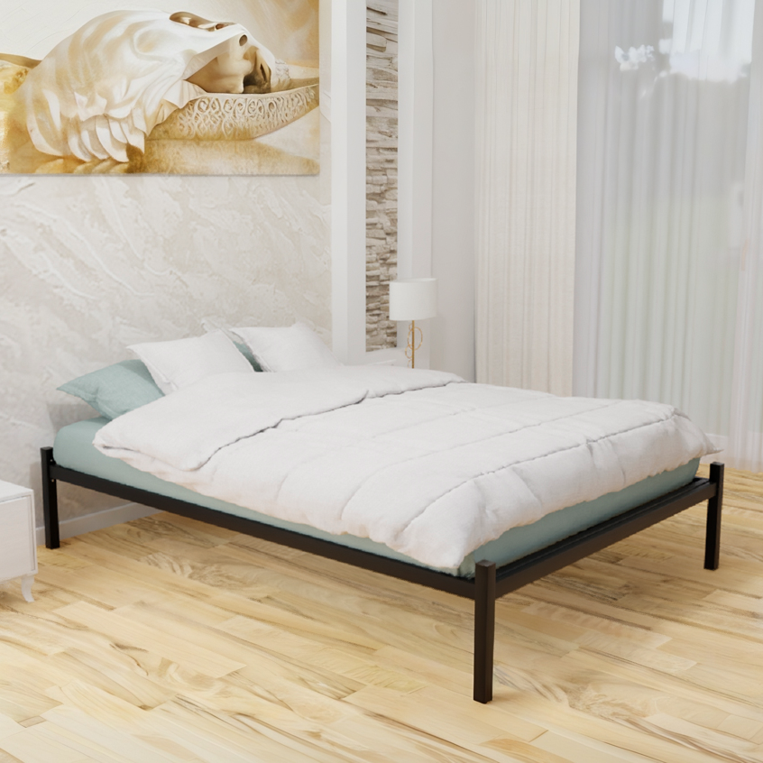 Wholesale Beds Callum Wrought Iron Bed Frame-Black -Kingsize