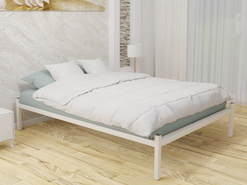 Wholesale Beds Callum Wrought Iron Bed Frame-Ivory-SuperKing