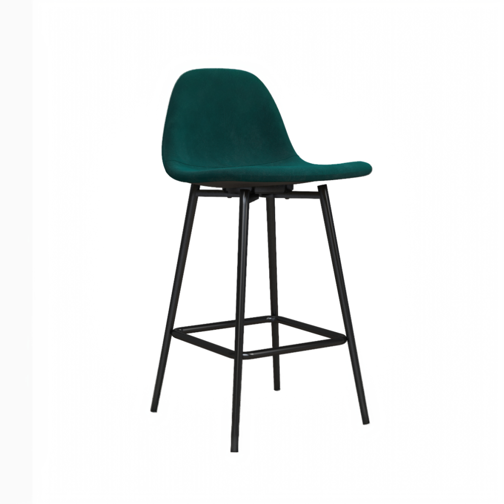 Dorel Calvin Upholstered Counter Stool-Green Velvet