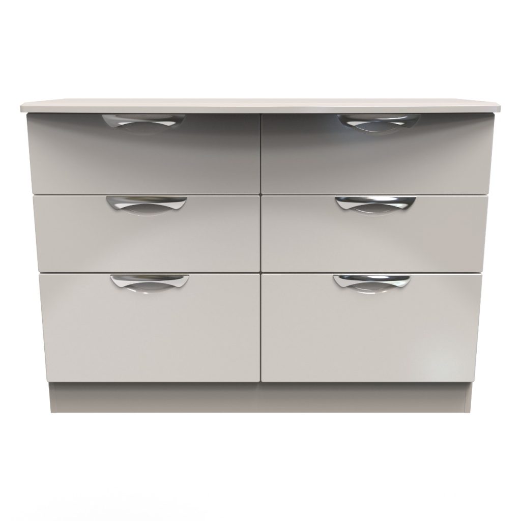 Welcome Furniture Camden 6 Drawer Midi Chest-Kashmir Gloss