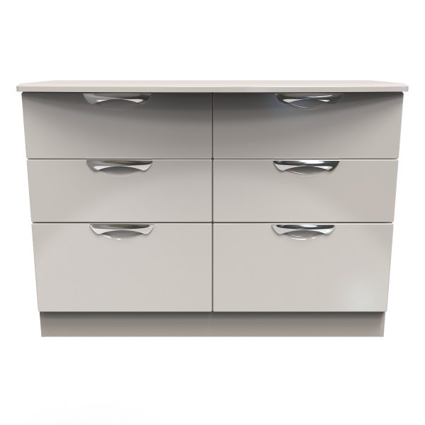 Welcome Furniture Camden 6 Drawer Midi Chest Kashmir Gloss | Bed Sava