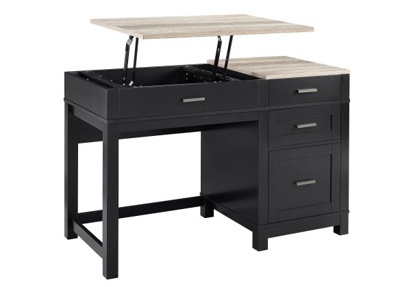 Dorel Carver Lift Top Desk Black | Bed Sava