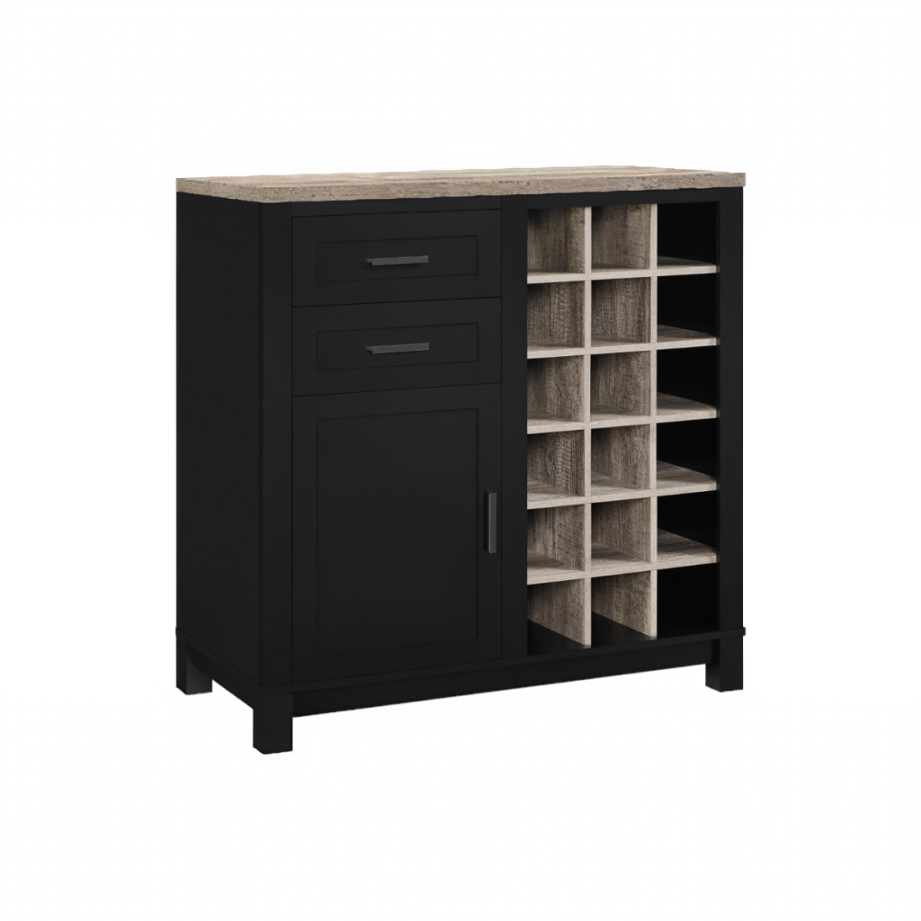 Dorel Carver Bar Cabinet-Black