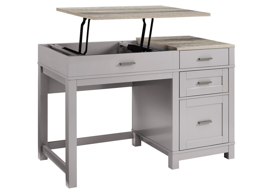 Dorel Carver Lift Top Desk-Grey