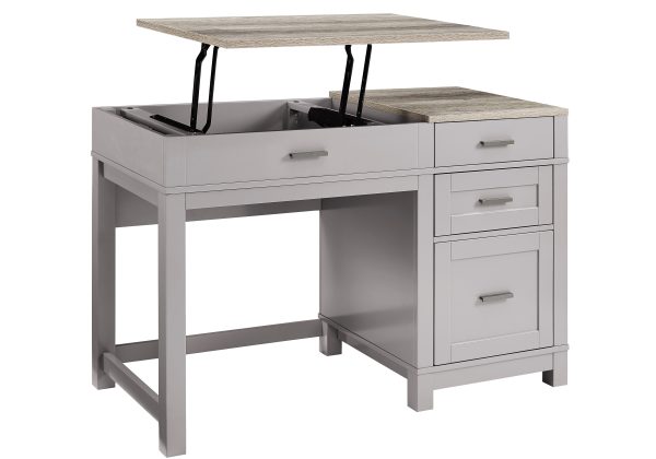 Dorel Carver Lift Top Desk Grey | Bed Sava