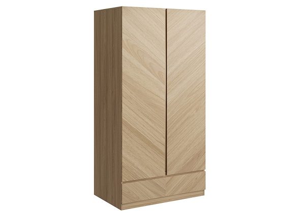 GFW Catania 2 Door 1 Drawer Wardrobe Oak | Bed Sava