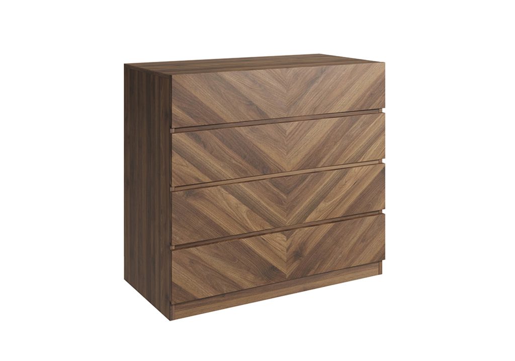 GFW Catania 4 Drawer Chest-Walnut