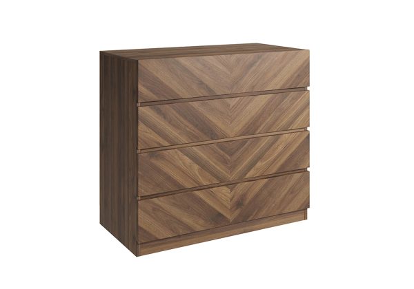 GFW Catania 4 Drawer Chest Walnut | Bed Sava