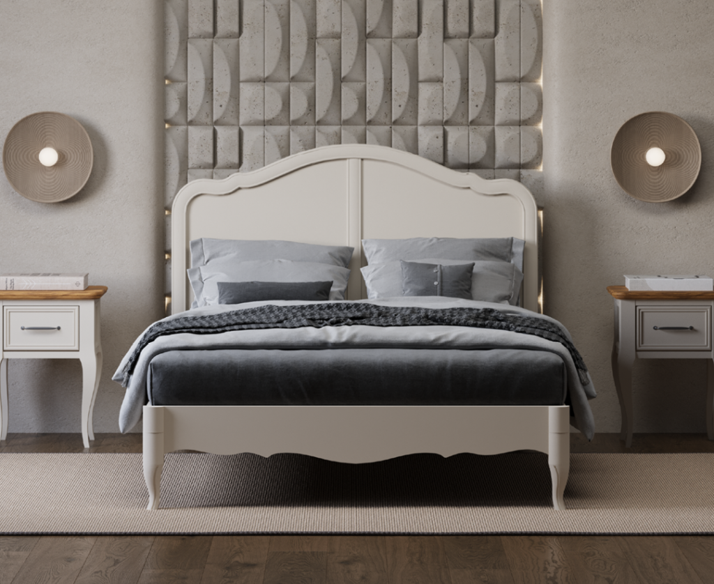 Chateau Soft White Painted Double Bed