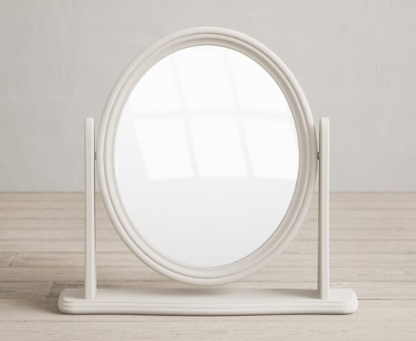 Chateau Soft White Painted Dressing Table Mirror | Bed Sava