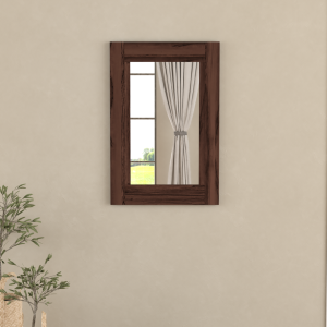 Dakota Dark Acacia Wall Mirror | Bed Sava