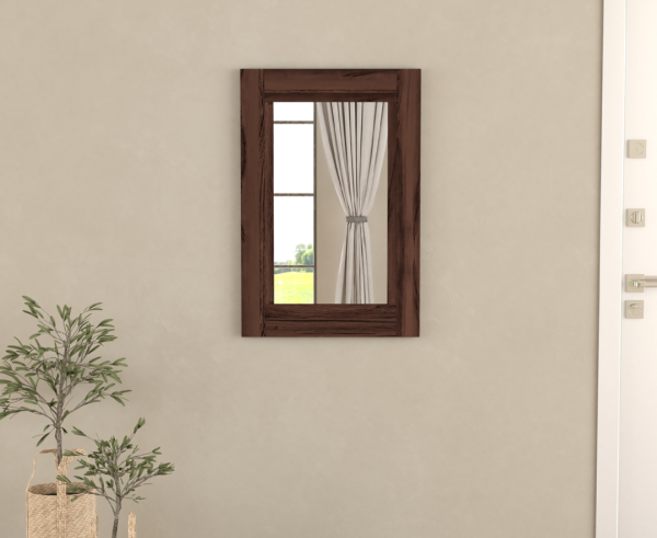 Dakota Dark Acacia Wall Mirror | Bed Sava