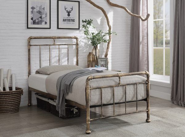 Flintshire Furniture Cilcain Metal Bed Frame Bronze Single | Bed Sava