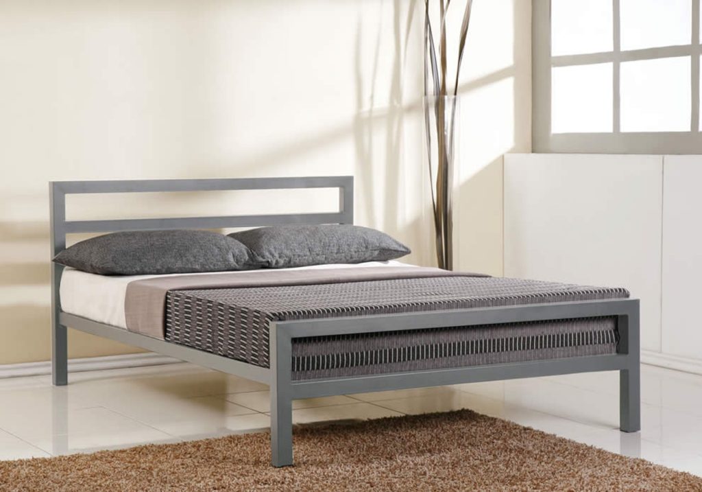 Time Living City Block Bed Frame-Grey-Single