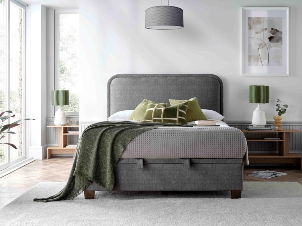 Kaydian Clifton Ottoman Storage Bed Vogue Grey Double | Bed Sava