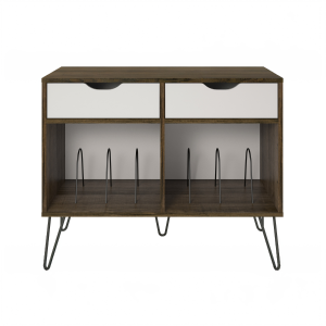 Dorel Concord Turntable Stand With Drawers Brown Oak | Bed Sava