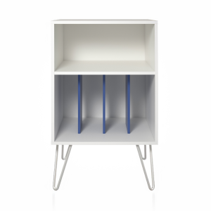 Dorel Concord Turntable Stand WhiteBlue | Bed Sava