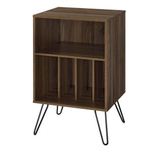 Dorel Concord Turntable Stand Walnut | Bed Sava