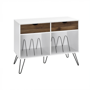 Dorel Concord Turntable Stand With Drawers WhiteOak | Bed Sava