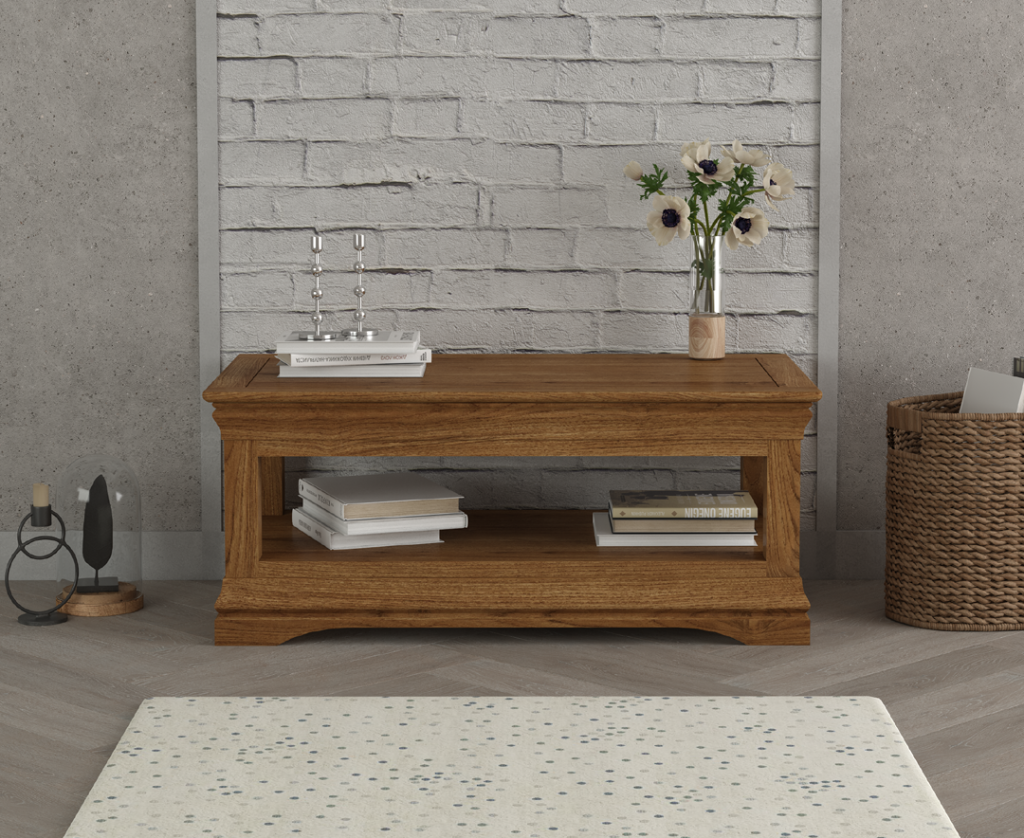 Burford Rustic Solid Oak Coffee Table