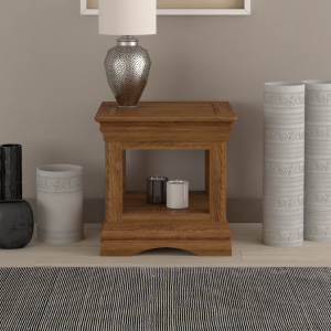 Burford Rustic Solid Oak Lamp Table | Bed Sava