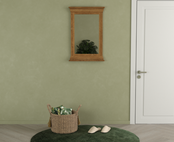 Burford Rustic Solid Oak Large Mirror | Bed Sava