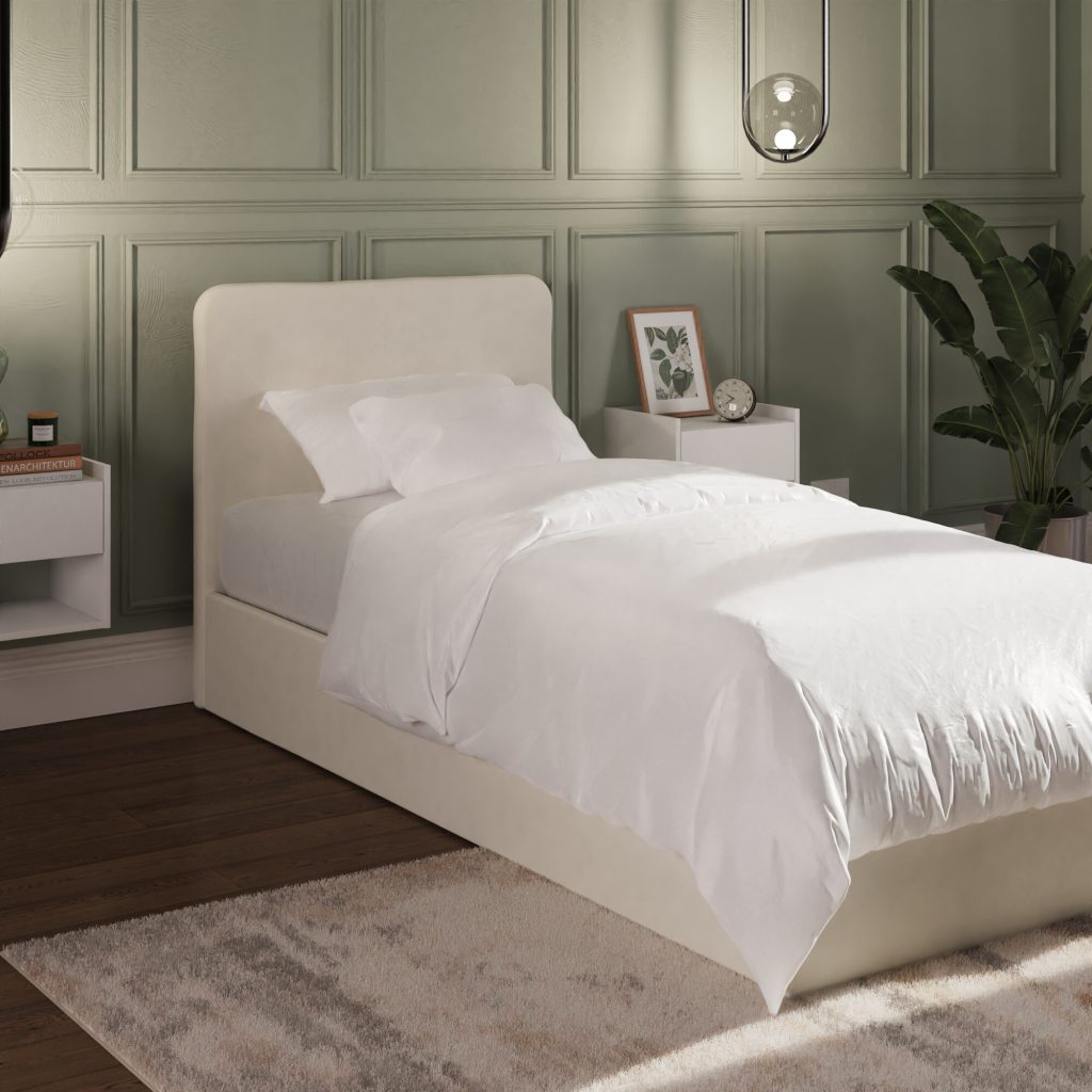 GFW Chiswick Side-Lift Ottoman Bed Natural-Single