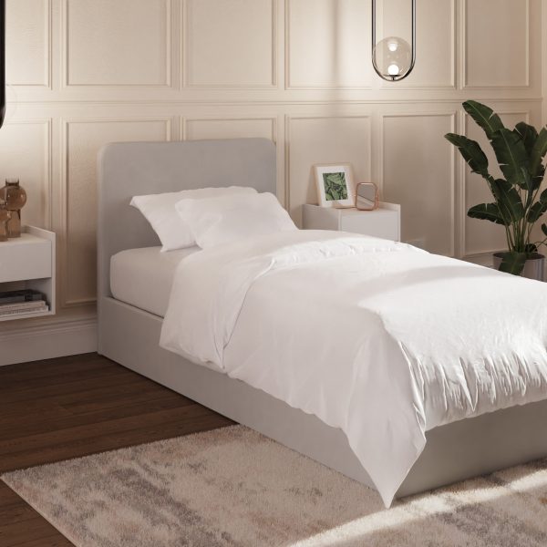 GFW Chiswick Side Lift Ottoman Bed Soft Grey Single | Bed Sava