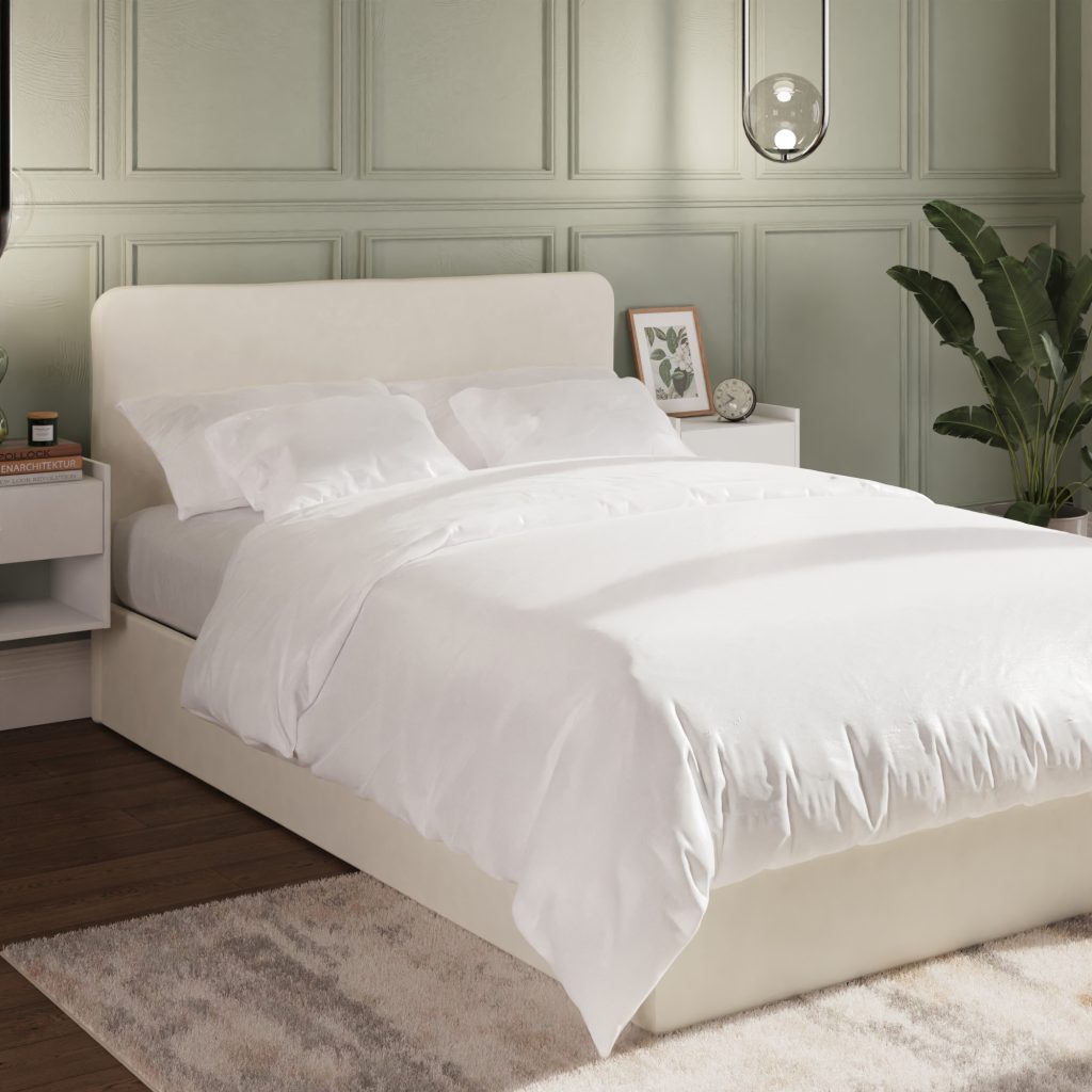 GFW Chiswick Side-Lift Ottoman Bed Natural-Kingsize