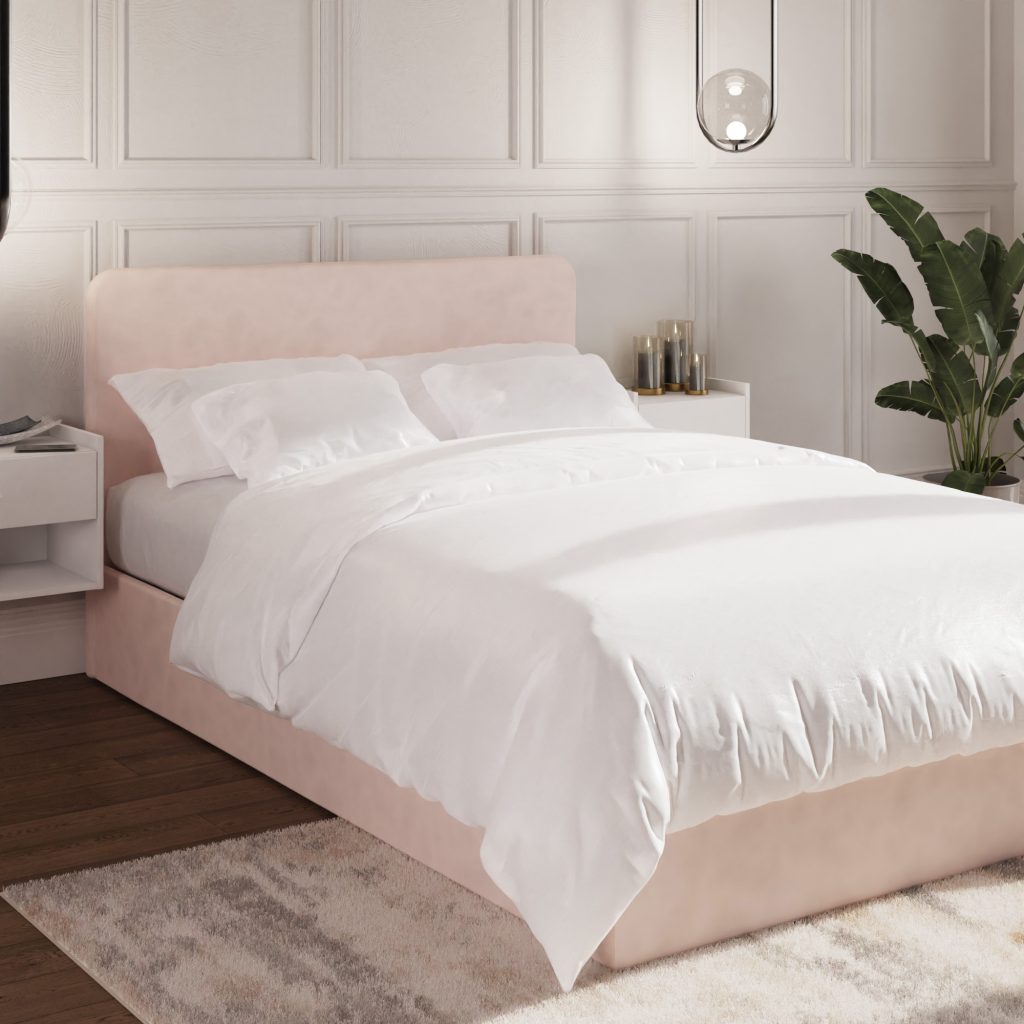GFW Chiswick Side-Lift Ottoman Bed Soft Pink-Small Double